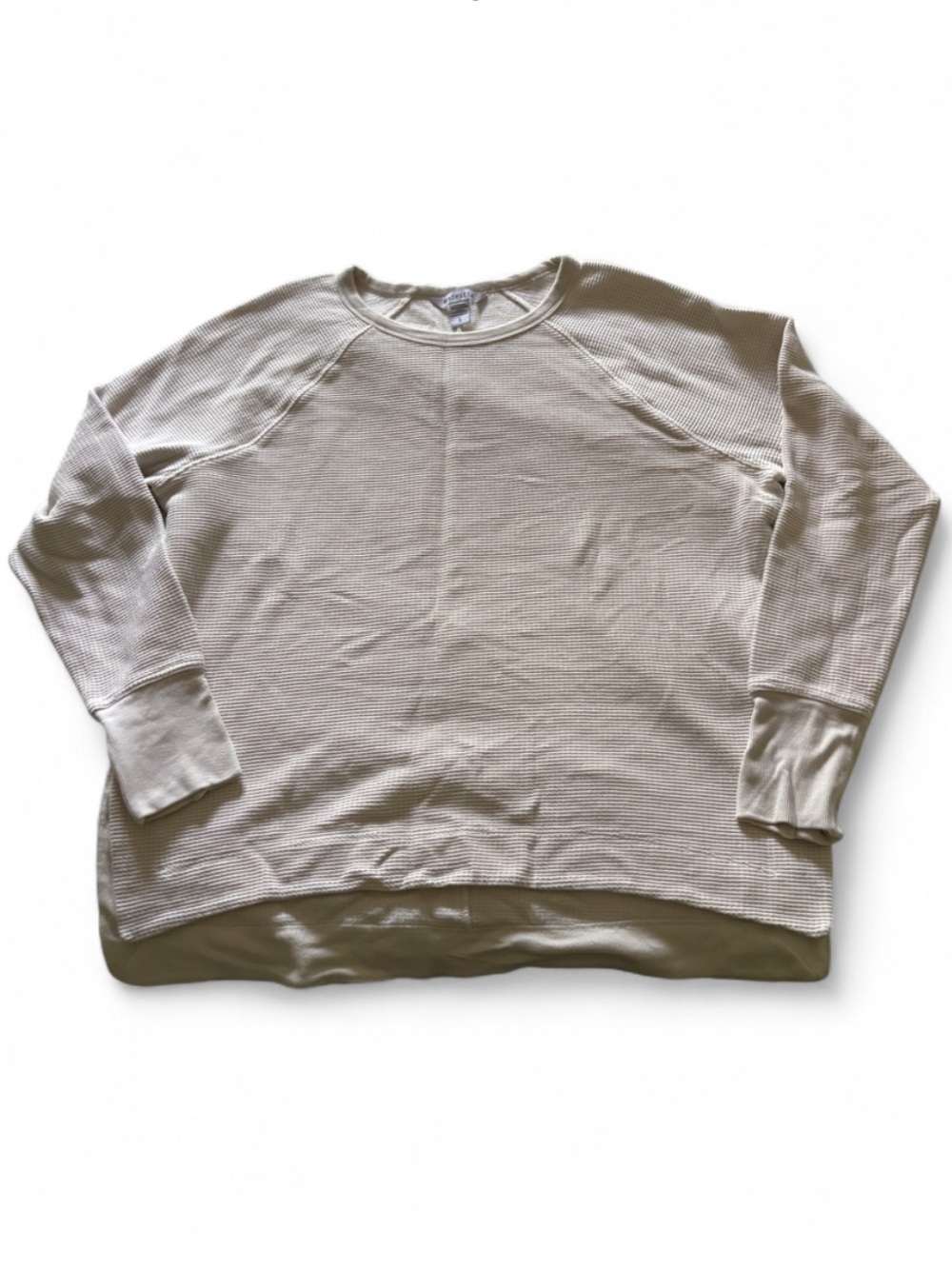 Athleta Women’s Crewneck Waffle Knit Pullover Sweatshirt - Cream